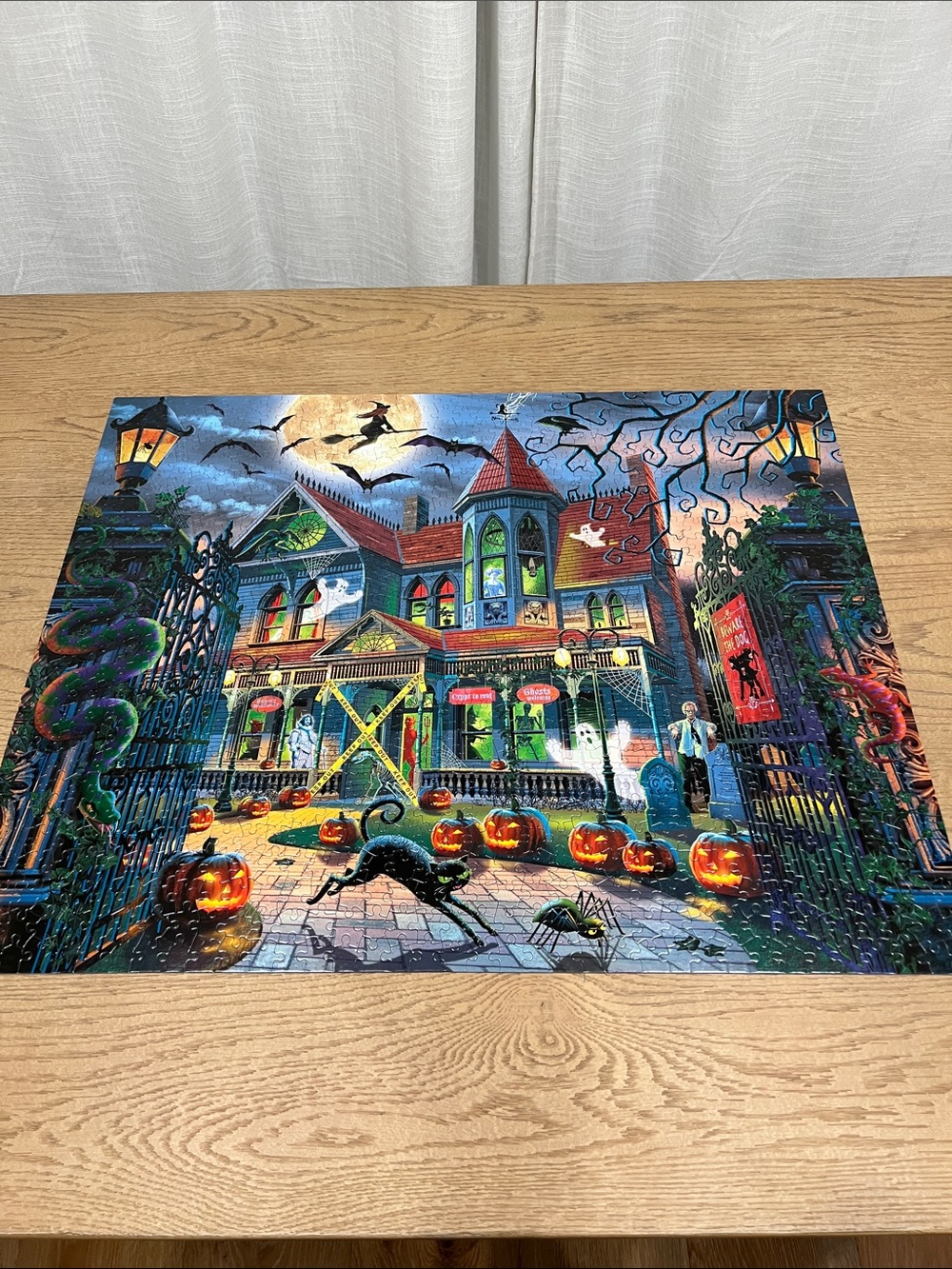Halloween Haunted House Jigsaw Puzzle- “Enter if you dare”-1000 pieces-complete